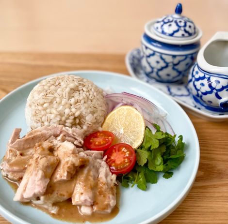 もち麦カオマンガイ