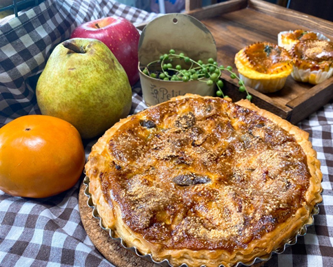 きのことネギのキッシュ